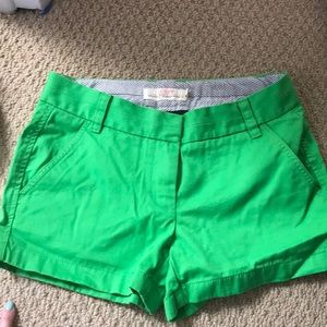 J crew kelly green shorts